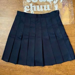 Chuu Navy Pleated Tennis Skirt, Size S, unworn